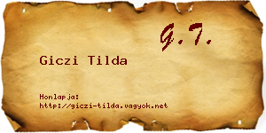 Giczi Tilda névjegykártya